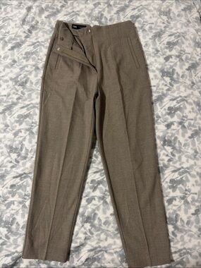 Zara Straight Leg Dress Pants in Taupe
